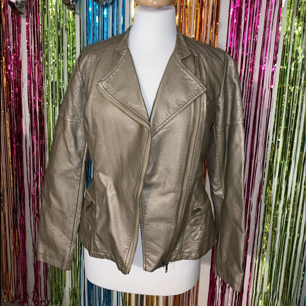 Gold Leather Jacket